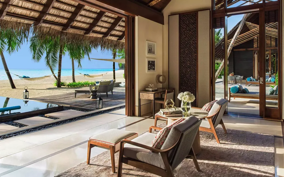 Two Villa Residence with Pool · Two villas · joined · 163 sqm interior